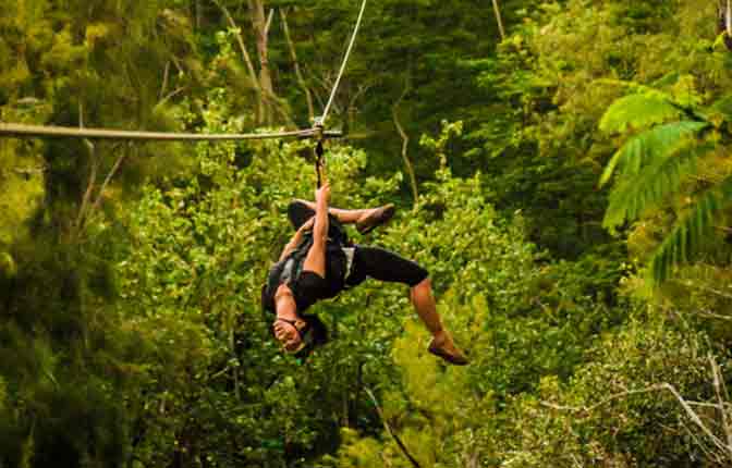 Koloa Zipline Upside Down Fun